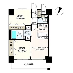 2DK 間取り図