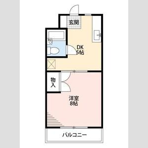 1DK 間取り図