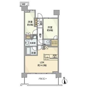 2LDK 間取り図
