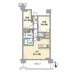 2LDK 間取り図