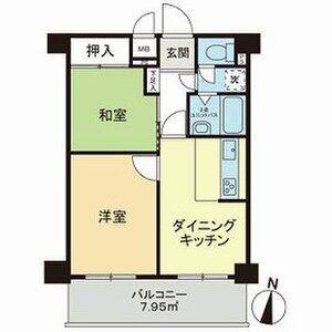2DK 間取り図