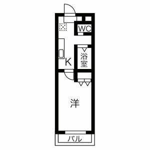 1K 間取り図