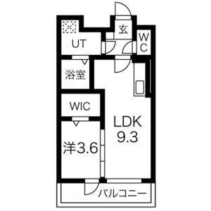 1LDK 間取り図
