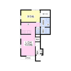 1LDK 間取り図