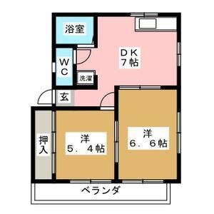 2DK 間取り図