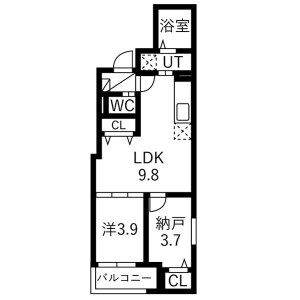 1LDK 間取り図