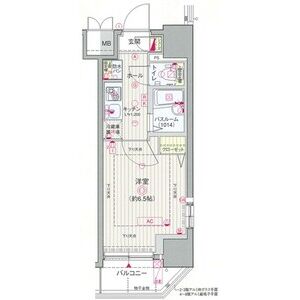 1K 間取り図