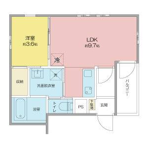 1LDK 間取り図