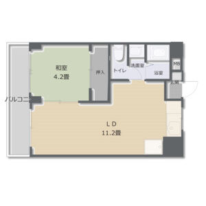 1LDK 間取り図