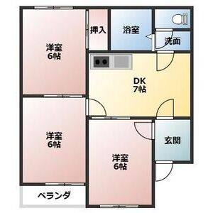3DK 間取り図