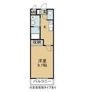 1K 間取り図