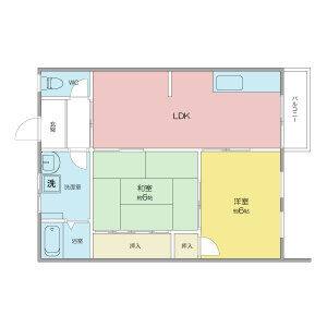 2LDK 間取り図