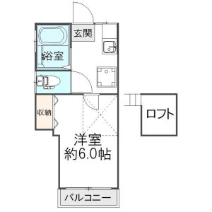 1K 間取り図