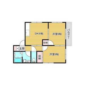 2DK 間取り図