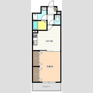 1DK 間取り図
