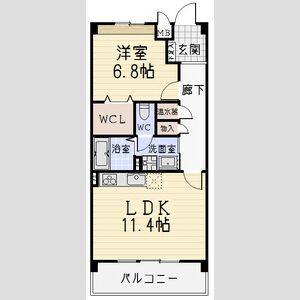 1LDK 間取り図
