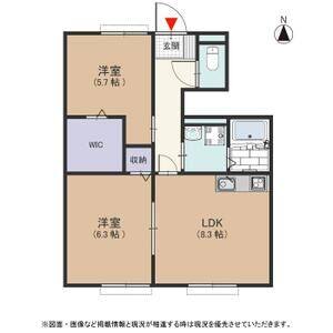 2LDK 間取り図