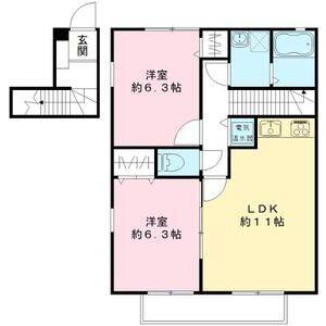 2LDK 間取り図