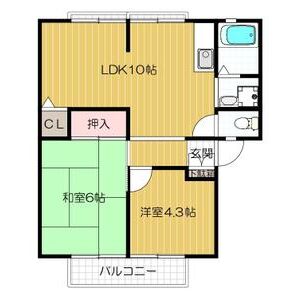 2LDK 間取り図