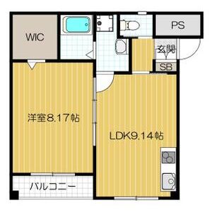 1LDK 間取り図