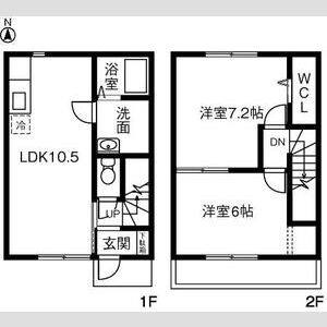 2LDK 間取り図