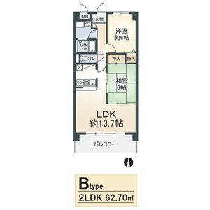 2LDK 間取り図