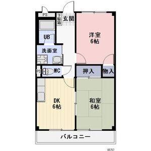 2DK 間取り図