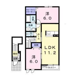 2LDK 間取り図