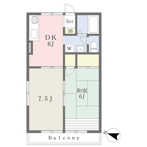 2DK 間取り図