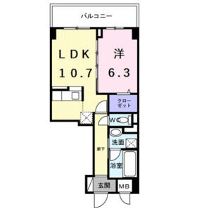1LDK 間取り図