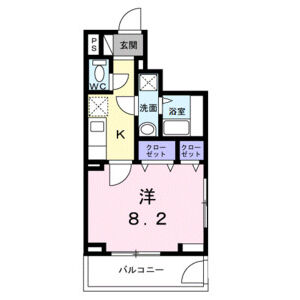 1K 間取り図