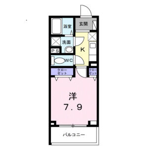 1K 間取り図