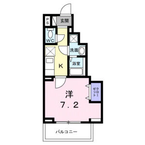 1K 間取り図
