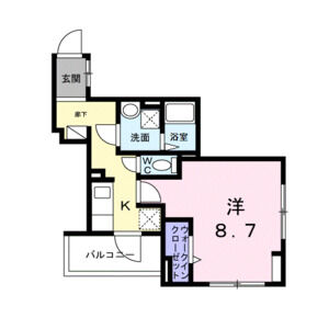 1K 間取り図