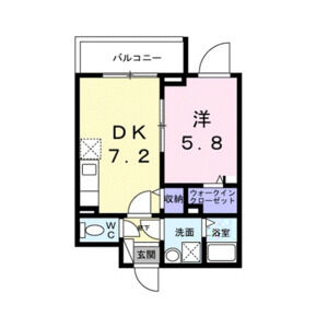 1DK 間取り図