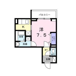 1K 間取り図