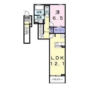 1LDK 間取り図