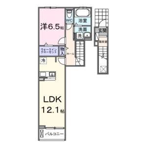 1LDK 間取り図