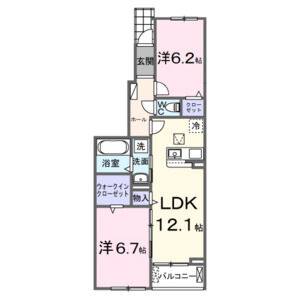 2LDK 間取り図