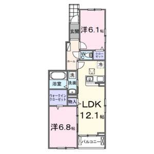 2LDK 間取り図