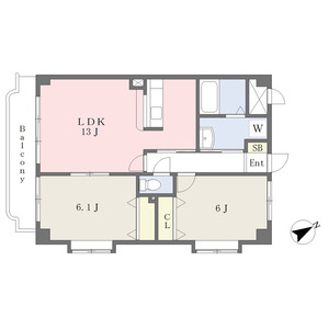 2LDK 間取り図