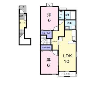 2LDK 間取り図