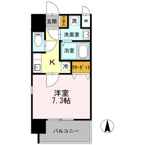 1K 間取り図