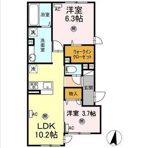 2LDK 間取り図