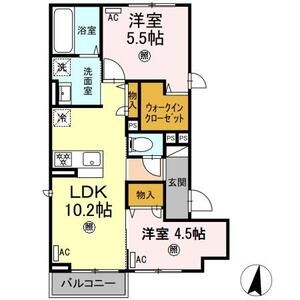 2LDK 間取り図