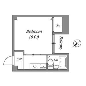 1K 間取り図