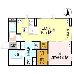 1LDK 間取り図