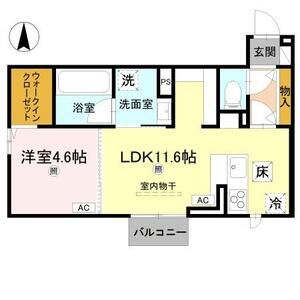 1LDK 間取り図