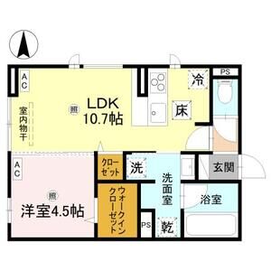 1LDK 間取り図
