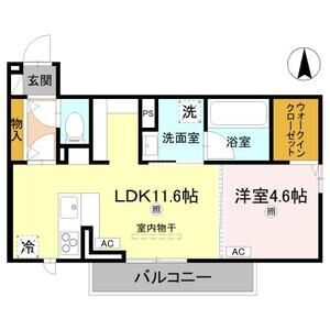 1LDK 間取り図